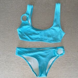 SOLID & STRIPED Aqua Bikini Set